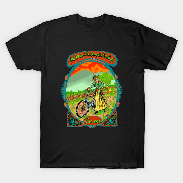 My mother was young on a bicycle Est. 1962. T-Shirt by Virtual Designs18